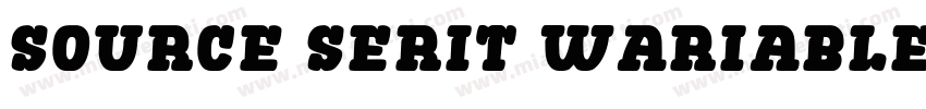 Source Serit Wariable字体转换